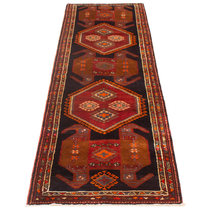 Tapis de couloir unique en laine 3 pi 5 po x 10 pi 8 po Konya
