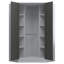 Eva High Gloss 2 Door Corner Wardrobe - H: 180cm x D: 103cm x W: 103cm -27474047