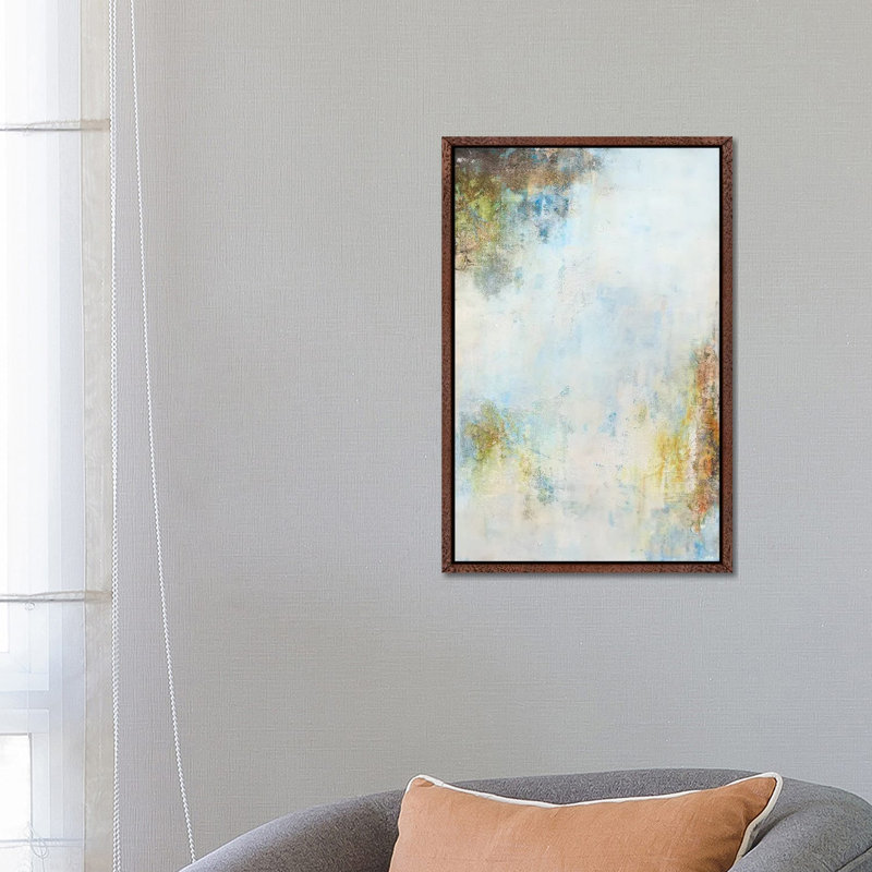 Content A by Deb Chaney - Print on Canvas, 66.04 cm H x 45.72 cm W, Classic Brown Wood Framed