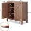Grand buffet en bois de style campagnard avec tablettes réglables et rangement pour la cuisine, le couloir, l'entrée ou le salon