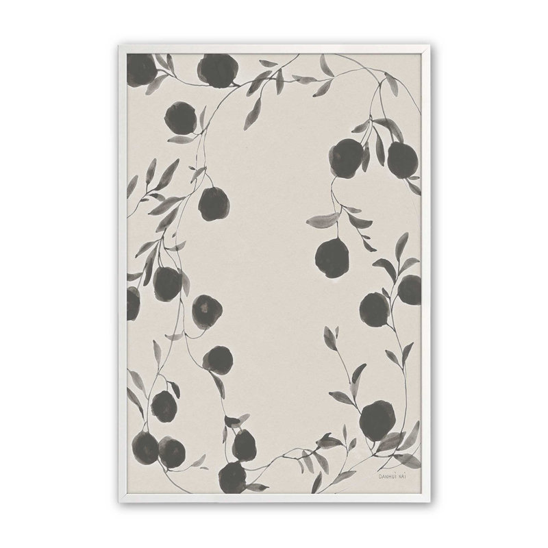 Encre Botanicals I Imprimer, H 17 po x l 13 po, Encadrement de coin ouvert blanc opaque