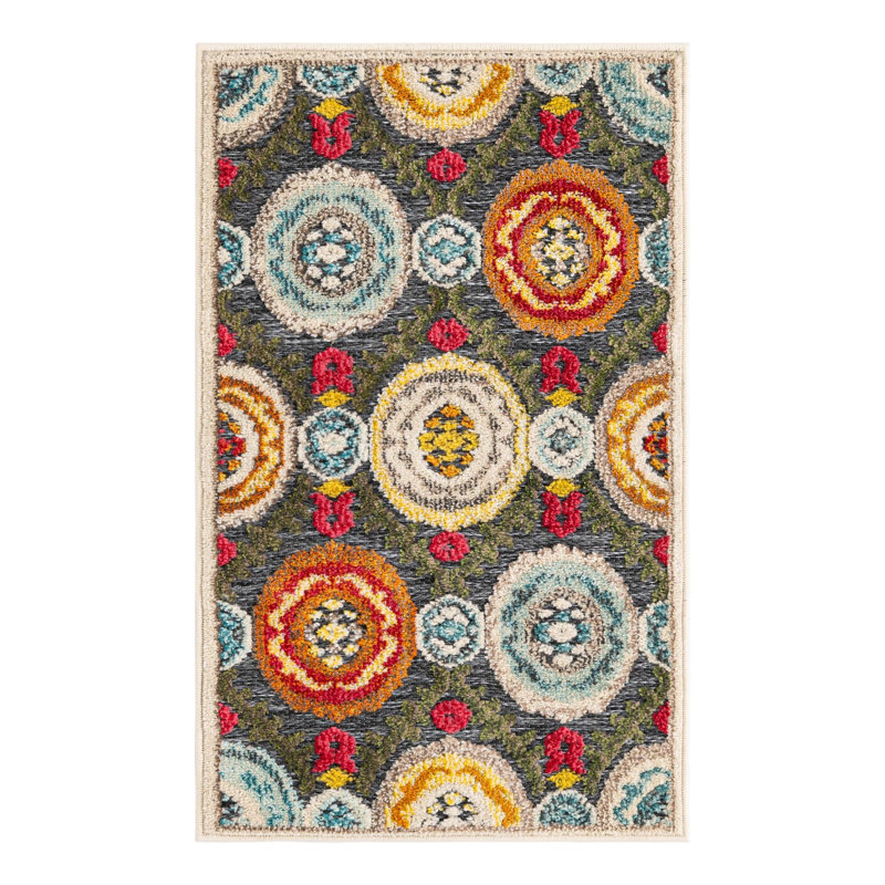 Tapis Bungalow Rose Oualida Caimin, Rectangle 2 pi x 3 pi 1 po