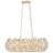 Bask Crystal Linear Pendant - 36"W - Gold Dust