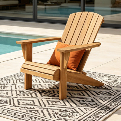 Chaise Adirondack Chaslynn Outdoor Patio Teck Curved Back