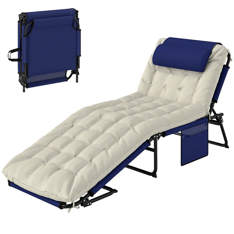 Chaise longue d'extérieur, chaise longue pliante
