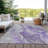 Caelara Purple Washable Indoor-Outdoor Rug - -6503545