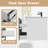  24" Wall Mounted Single Bathroom Vanity With Ceramic Sink Top And Faucet, Floating Cabinet With 2 Soft-close Drawers-160329735-160329733