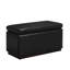 Repose-pieds standard rectangulaire avec rangement en similicuir 32 po Atreju-1213718295-1213718294