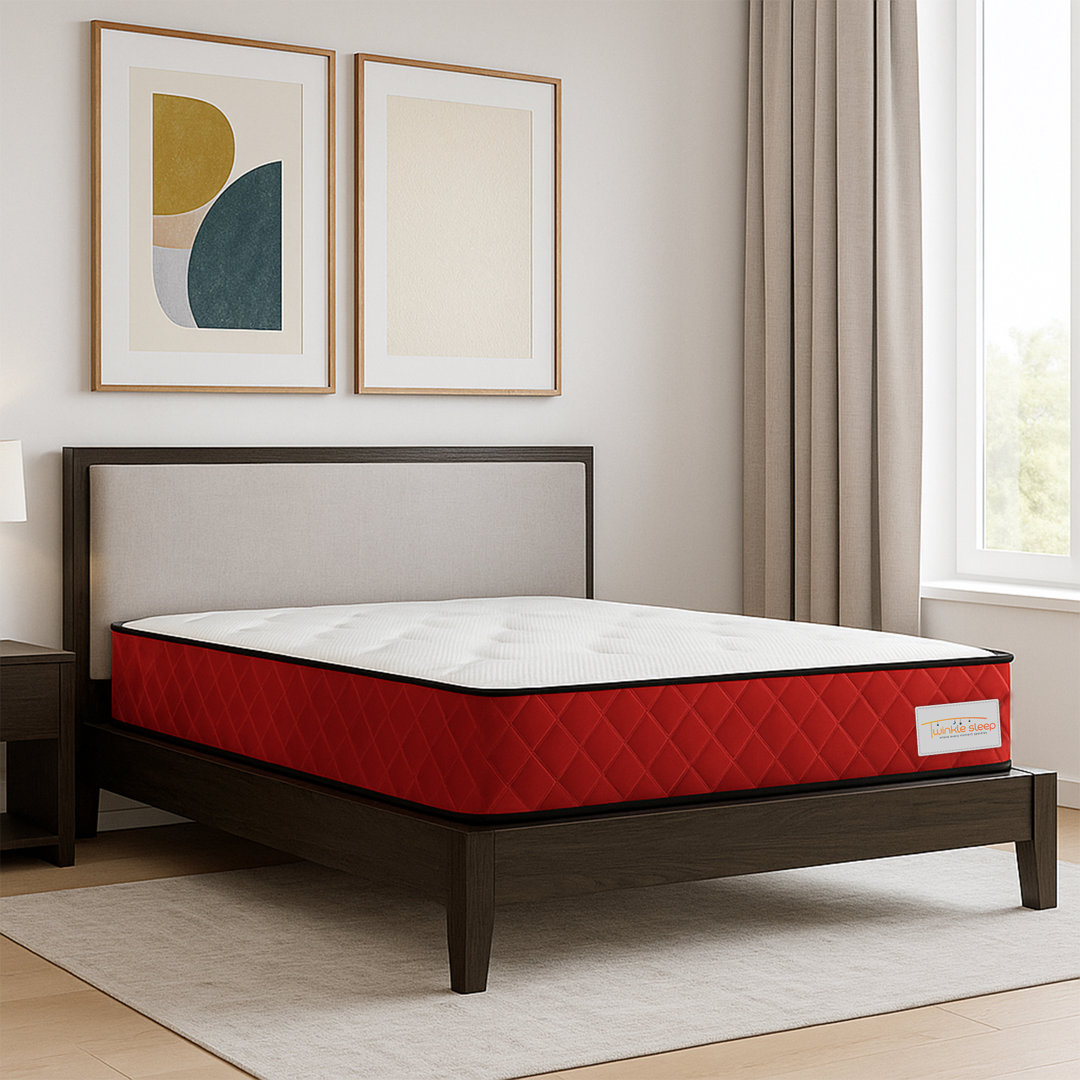 Twinkle Sleep Kids Coil Red Mattress, Medium-Firm with Durable Open Coil Core