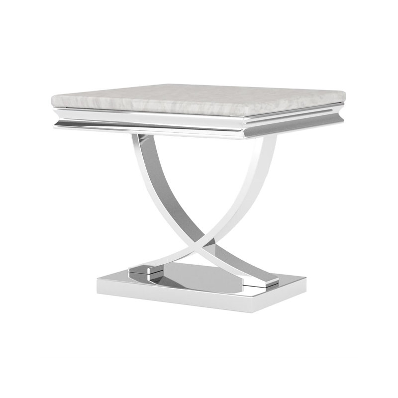 Table de bout l 23 po, chrome