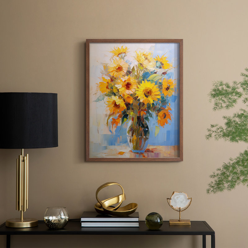 Série FLORAL CDLxxi - reproduction encadrée de qualité supérieure - prête à être accrochée - aucun clou requis