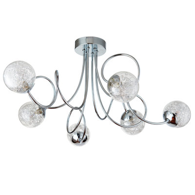Lacey Glass Semi Flush Mount