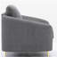 Fauteuil d'appoint gris à dossier lâche