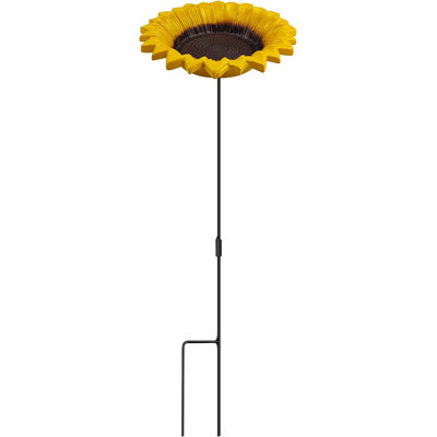 Sunflower Bird Feeder Bird Baths  Small Bird Feeder Stick Into Ground Cute Bird Bath Tray