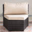 Chaise de patio en métal avec coussins (ensemble de 2)