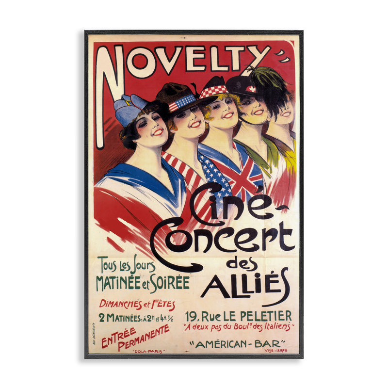 Estampe numérique de concert rétro, design par Marcus Jules, H 24 po x l 16 po, Giclée encadrée noir minuit