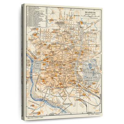 Carte rétro Aliaz de la ville de Madrid