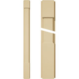 Signature Urethane Plain Pilaster with Capital & Base, Primed Tan (Pair)