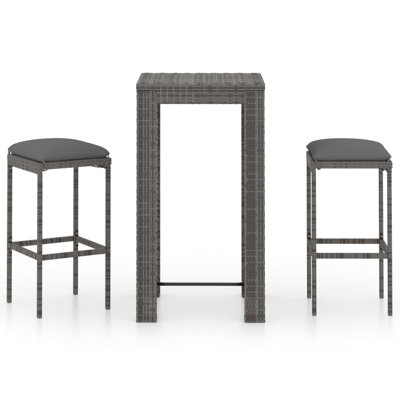 Ofrath Square 2 - Person Bar Height Dining Set with Cushions
