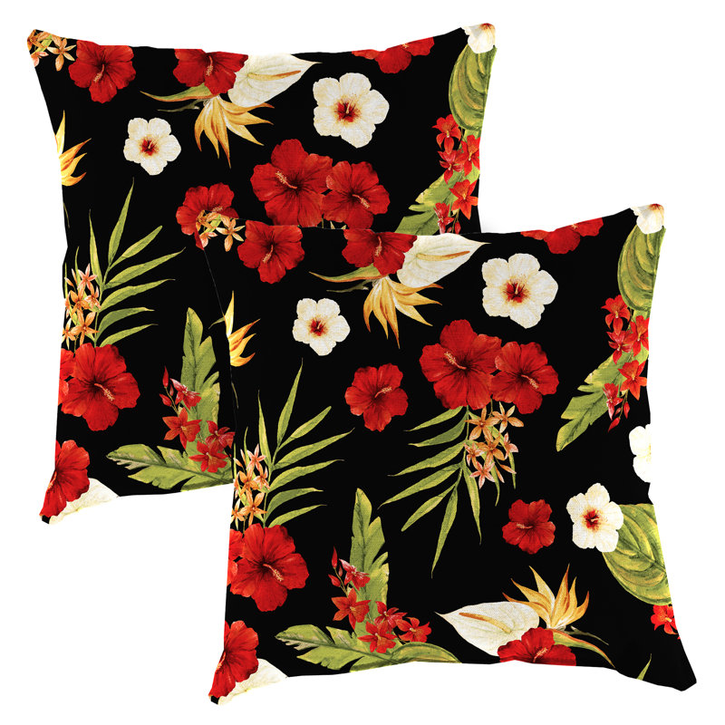 16" x 16" Outdoor Throw Pillow (Set of 2), Malaika Berry