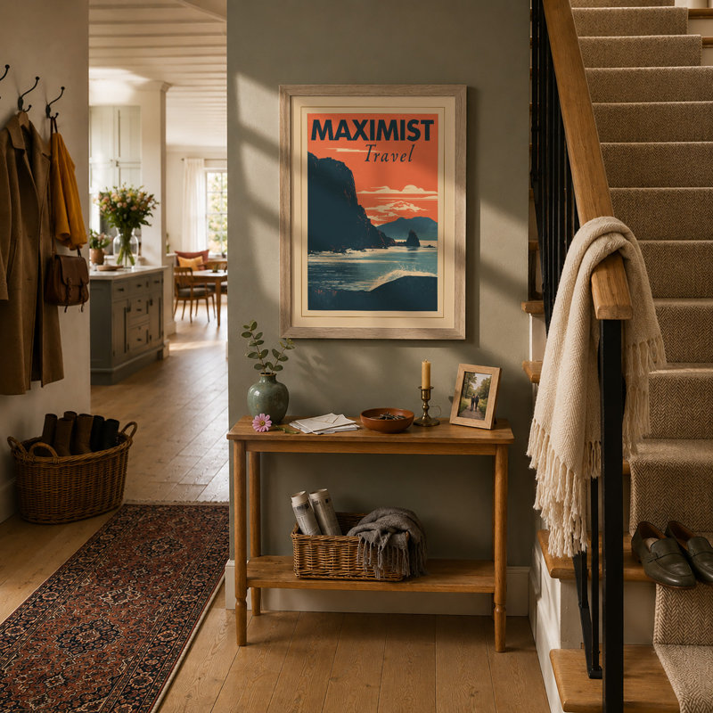 Maximist Coastal Cliffs Vintage - Print, A1 - 84.1 x 59.4 cm, Oak