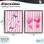 Ensemble de 2 cadres flottants féminins Chic Bows Pink Stripes, design par Camila Juncos-97362348-97362349