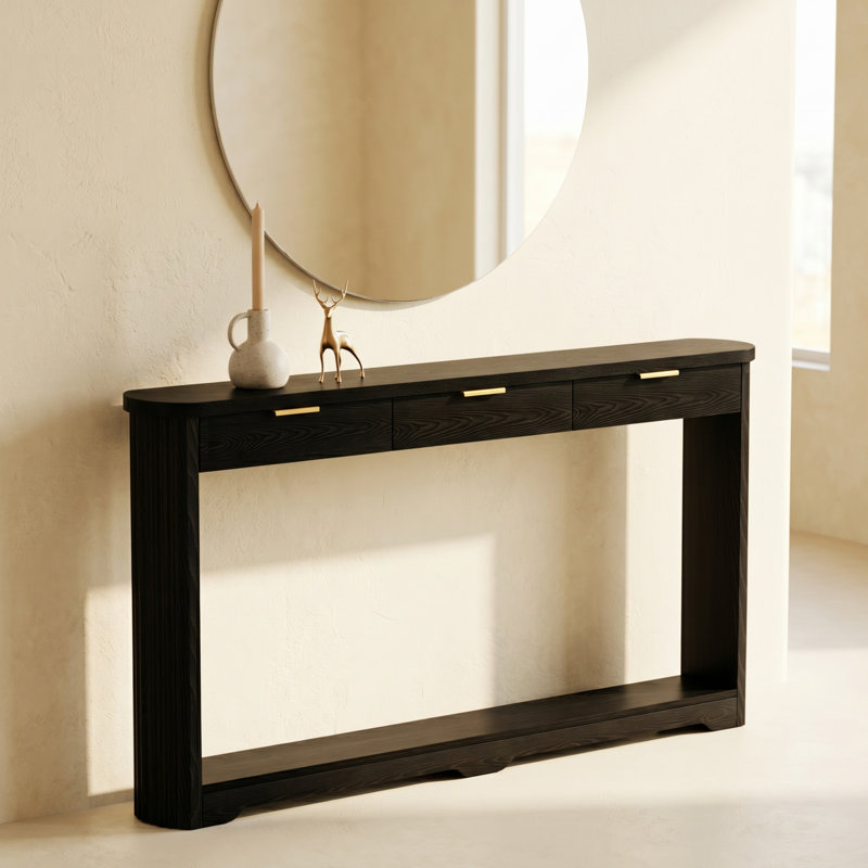 Table d'appoint en bois, Noir