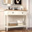 Farmhouse Style Console Table With 2 Drawer And Bottom Storage Shelf For Entryway-1997626280