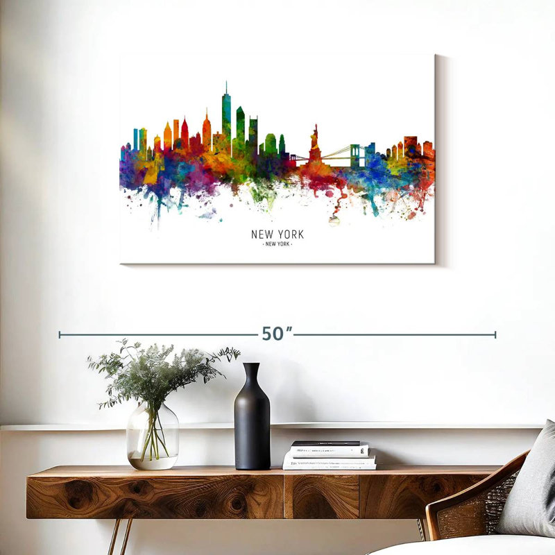 «Sirci Vibrant New York Skyline I», H 24 po x l 36 po