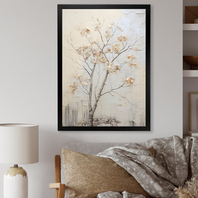 Minimalisme sycomore arbre paysage II, reproduction d'art sur toile
