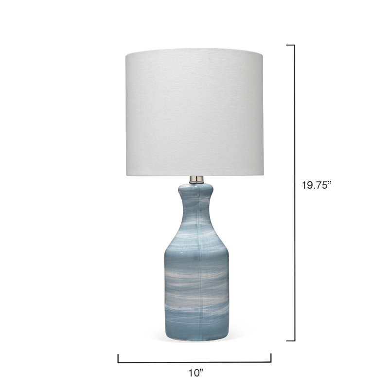 Edward Ceramic Table Lamp, Blue