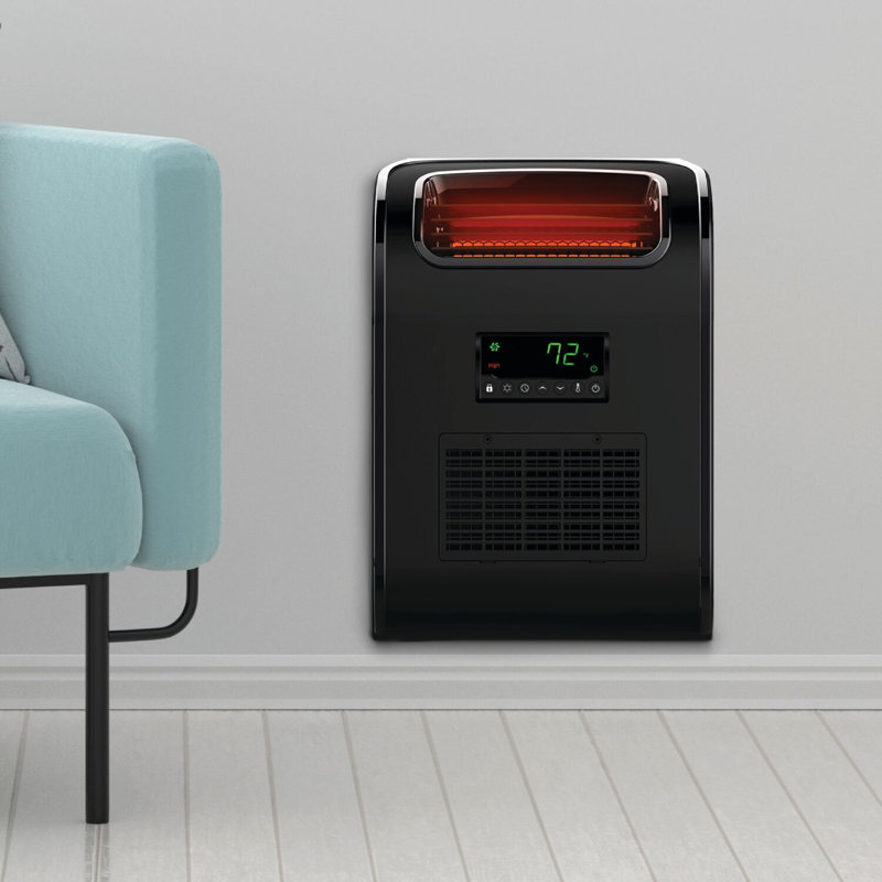 Lifesmart 5000 BTU Compact Electric Heater with Adjustable Thermostat, Remote Control Included