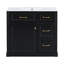 Meuble-lavabo simple autoportant vert 36 po avec lavabo et rangement en céramique-1629207015