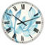 Blooming Blue - Grande horloge murale Mid-Century-73197252