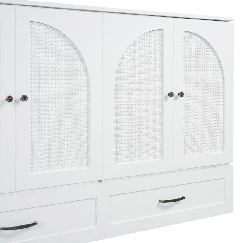 Grand lit escamotable peu encombrant, fabrication en bois, style moderne