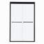 Cabine de douche à porte coulissante double l 48 po x H 76 po, noir mat 5/16 po (8 mm)
