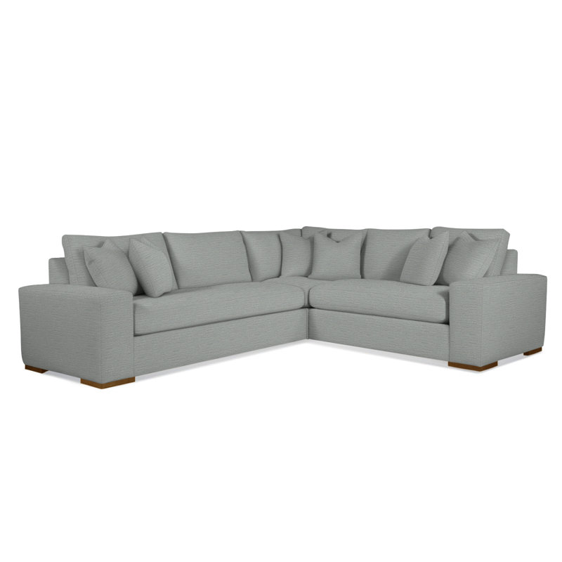 Memphis Sectional, Blue Buffalo Check; 0120-61, Right Hand Facing, Havana