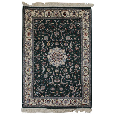 Global Rug One-of-a-Kind Hand-Knotted Kashan 4'1" x 6' Wool Area Rug