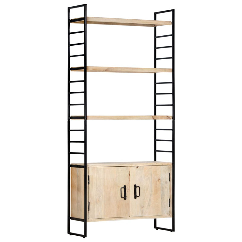 Actaeon 180cm H x 80cm W Etagere Bookcase, Beige