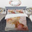 Ensemble de housse de couette peinture abstraite or et rose-107147528