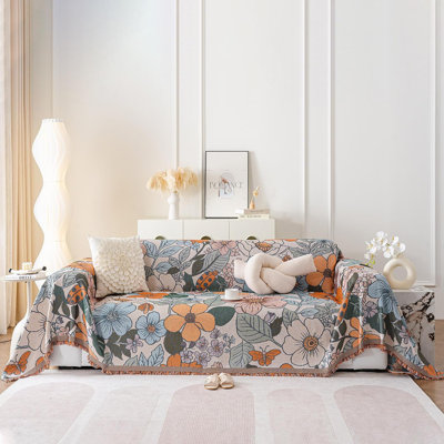 Housse de canapé en jacquard rétro Vintage