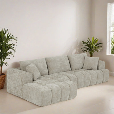 Canapé modulaire de 108,22 po faisant face à la gauche avec méridienne en forme de L, canapé modulaire moderne avec siège profond, fauteuils rembourrés pour la chambre à coucher du salon