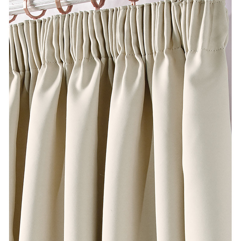 Gammell Blackout Curtain Pair, Beige, Width 229 x Drop 229cm