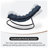 Outdoor Metal Rocking Chair - Upholstered Patio Lounge Chair with Padded Seat, Heavy Duty for Porch-2051668851