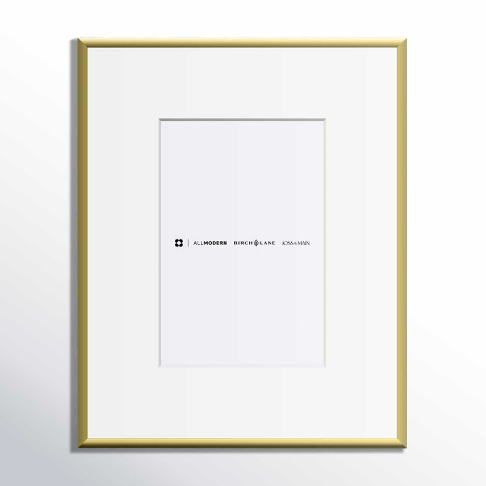 Feronia Metal Picture Frame with Mat, Gold, 4" x 6"