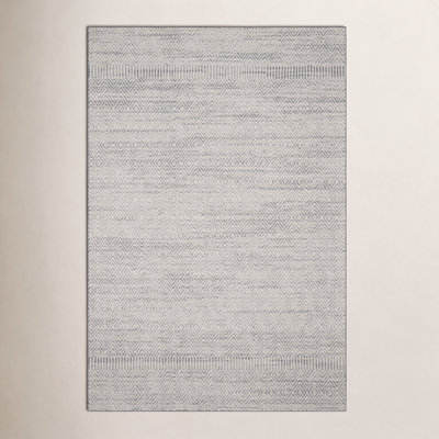 Gray White Geometric Outdoor Rug