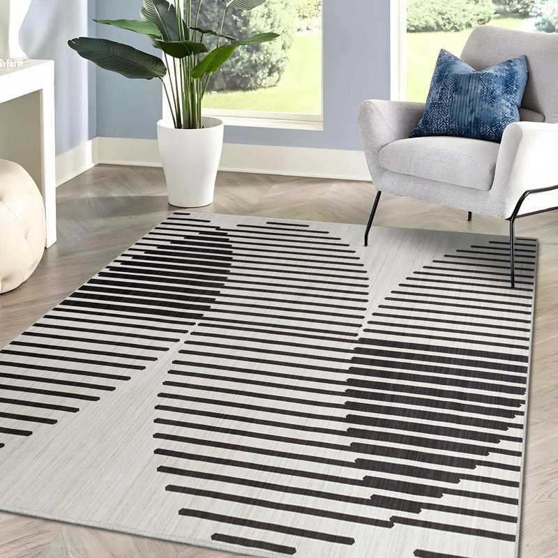 Armilla Abstract Machine Printed Area Rug, Rectangle 40 x 60 cm