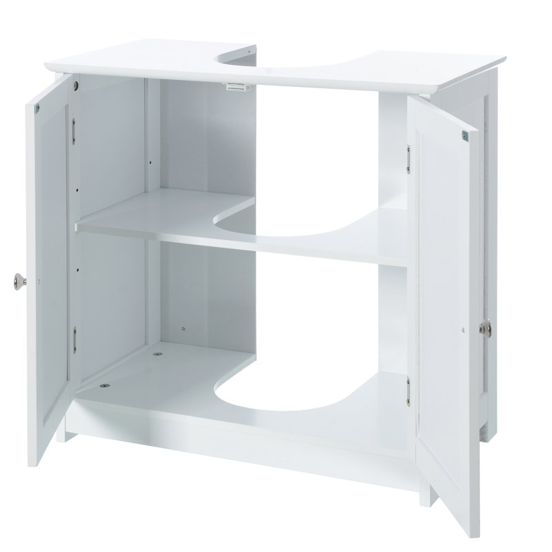 Gisselle 60cm Single Bathroom Vanity Base Only in White