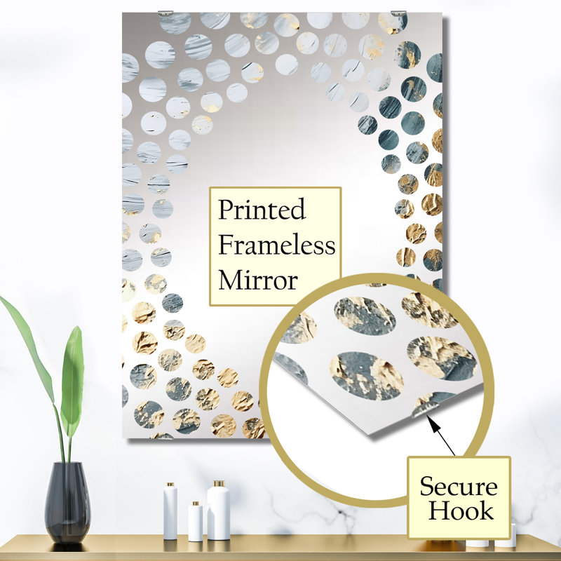 Alvi - Miroir mural à spirales abstraites MIR137928, 40 po x 30 po