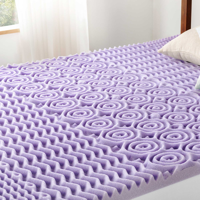 Mousse à mémoire de forme surmatelas à cinq zones IDA, Double, 1.5", Vert